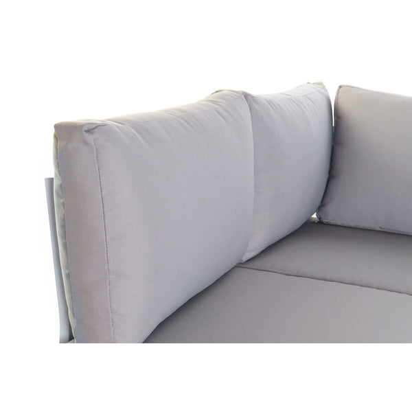 Garden sofa DKD Home Decor White Grey Metal Resin Steel 30 x 40 cm 212 x 155 x 79 cm 228 x 155 x 79 cm