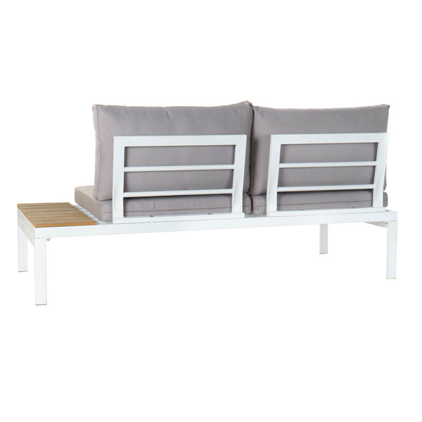 Garden sofa DKD Home Decor White Grey Metal Resin Steel 30 x 40 cm 212 x 155 x 79 cm 228 x 155 x 79 cm