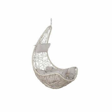 Hanging garden armchair DKD Home Decor 82 x 75 x 125 cm Metal synthetic rattan Light grey (82 x 75 x 125 cm)