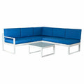 Garden sofa DKD Home Decor Blue Polyester Aluminium (192 x 192 x 92 cm)