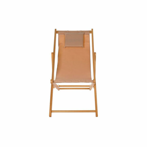 Sun-lounger DKD Home Decor Brown Natural Polyester MDF (57,5 x 113 x 77 cm)