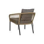 Table set with 2 chairs DKD Home Decor synthetic rattan Steel (68 x 73,5 x 66,5 cm)