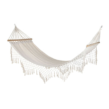 Hammock DKD Home Decor White Oak Fringe (280 x 100 x 5 cm)