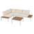 Garden sofa DKD Home Decor Grey White Steel Resin (212 x 155 x 79 cm)