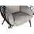 Garden sofa DKD Home Decor 90 x 65 x 151 cm Black Grey Metal synthetic rattan