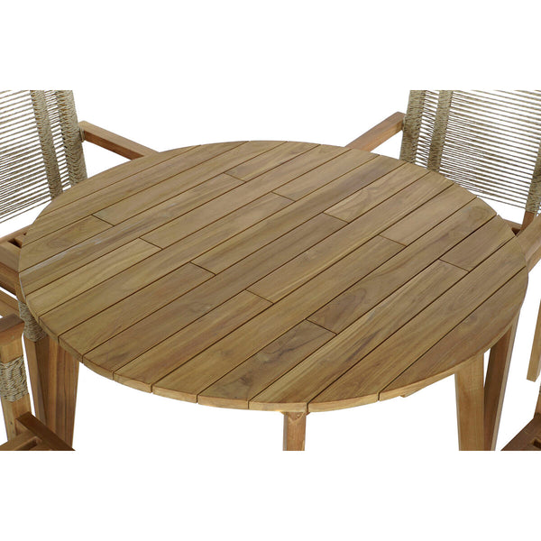 Table set with 4 chairs DKD Home Decor 90 x 90 x 75 cm 100 x 100 x 76 cm