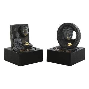 Garden fountain DKD Home Decor Buddha Resin 18 x 18 x 24 cm Oriental (2 Units)