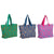 Beach Bag DKD Home Decor Blue Green Orange Fuchsia 55 x 14 x 35 cm (3 Units)