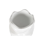 Planter Home ESPRIT White Fibreglass Waves 44 x 44 x 101 cm