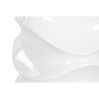 Planter Home ESPRIT White Fibreglass Waves 38 x 38 x 81 cm
