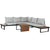 Sofa and table set Home ESPRIT Aluminium 227 x 159 x 64 cm