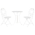 Table set with 2 chairs Home ESPRIT White 60 x 60 x 70 cm