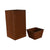 Set of Planters Home ESPRIT Metal 25 x 25 x 50 cm (2 Units)