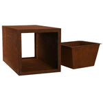 Set of Planters Home ESPRIT Metal 25 x 25 x 50 cm (2 Units)