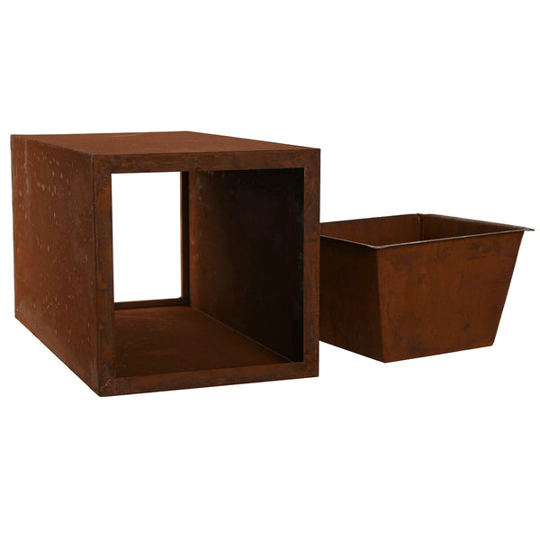 Set of Planters Home ESPRIT Metal 25 x 25 x 50 cm (2 Units)