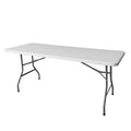 Folding Table White HDPE 183 x 75 x 74 cm