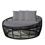 Sun-lounger Dido 160 x 160 x 76 cm Circular Black