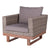 Garden sofa Patsy Grey Wood Aluminium Rattan 88 x 89 x 64,5 cm
