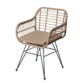 Garden chair Ariki 57 x 62 x 80 cm synthetic rattan Steel Graphite