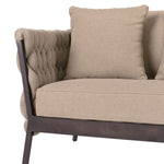 Garden sofa Rebecca Black Light brown Aluminium 176 x 83 x 74 cm