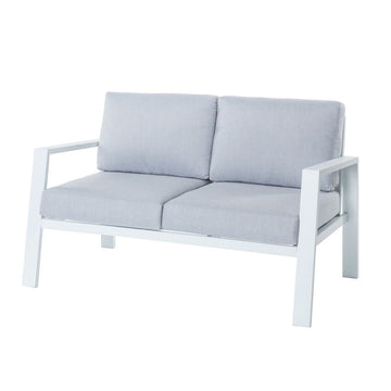 2-Seater Sofa Thais White Aluminium 132,20 x 74,80 x 73,30 cm