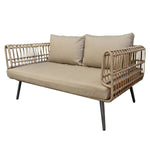 2-Seater Sofa Ariki Steel Rattan synthetic rattan 161 x 84 x 67 cm