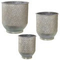 Set of Planters Alexandra House Living Silver Metal (3 Pieces)