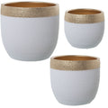 Set of Planters Alexandra House Living White Ceramic 3 Pieces