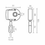 Mechanism for roll-out awning Micel TLD05 White 7,7 x 3,5 x 13,5 cm Manual 1:7