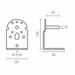 Awning bracket Micel TLD08 White 6,5 x 8,6 x 10,8 cm Shaft 2 Pieces