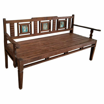 Bench Alexandra House Living Brown Recycled Wood 58 x 95 x 183 cm