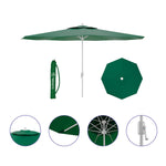 Sunshade Marbueno Green Polyester Steel Ø 300 cm