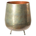 Planter Romimex Brown Metal 38 x 44 x 38 cm