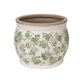 Planter Romimex Green Beige Porcelain 25 x 21 x 25 cm