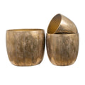 Set of Planters Romimex Golden Metal 40 x 34 x 40 cm 3 Pieces