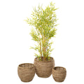 Set of Planters Romimex Natural Fibre 48 x 37 x 48 cm 3 Pieces