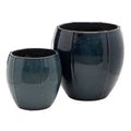 Set of Planters Ceramic Blue 55 x 55 x 55 cm (2 Units)