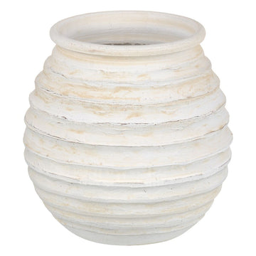 Planter Cream Ceramic Circular 32 x 32 x 35 cm