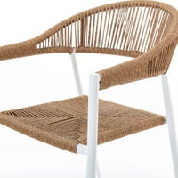 Garden chair Neska White Aluminium synthetic rattan 56 x 59,5 x 81 cm