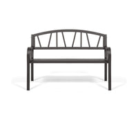 Bench with backrest Anthracite Iron (123 X 53 X 86 cm)