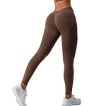 Seamless V Waist Yoga Pants Female High Waist Hip Lift