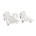 Table Set with Sun Loungers Resol Master + Andorra White 3 Pieces