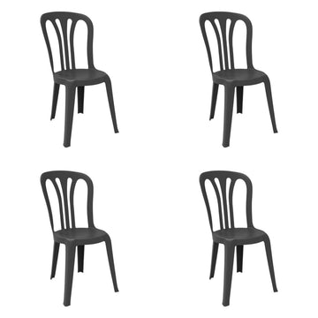 Garden chair Garbar Garrotxa Anthracite polypropylene 43 x 89 x 52 cm (4 Units)