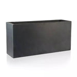 IDEALIST Lite Contemporary Trough Garden Planter, Light Concrete Outdoor Plant Pot H30 L65 W19 cm, 37L - Elite Outdoor Living
