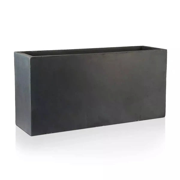 IDEALIST Lite Contemporary Trough Garden Planter, Light Concrete Outdoor Plant Pot H30 L65 W19 cm, 37L - Elite Outdoor Living