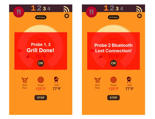 Wireless Meat Food Thermometer for Oven Grill BBQ Steak Turkey Smoker Kitchen Smart Digital Bluetooth Barbecue Gifts MeatChamp - Elite Outdoor Living