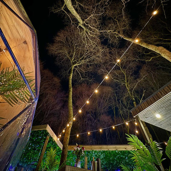 6.5M / 21FT Super Festoon Warm White Outdoor Plug-in Connectable LED String Lights - Elite Outdoor Living