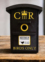 UK Postbox Bird Box | Unique Birdhouse for Gardens & Bird Lovers | Garden Decor | Nest Box | Personalised | Christmas Gift Idea