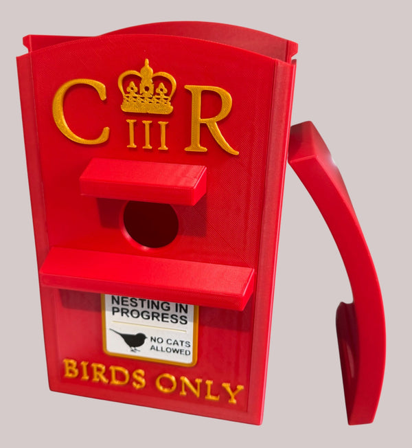 UK Postbox Bird Box | Unique Birdhouse for Gardens & Bird Lovers | Garden Decor | Nest Box | Personalised | Christmas Gift Idea