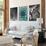 Large Picture Living Room | Set of 3 African Wildlife Wall art Prints